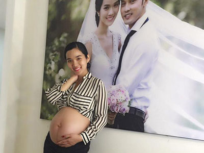 Vợ Ưng Hoàng Phúc xinh đẹp khoe bụng bầu trước ngày lâm bồn