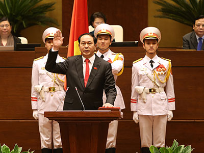 Tổng thống Putin gửi điện chúc mừng Chủ tịch nước Trần Đại Quang