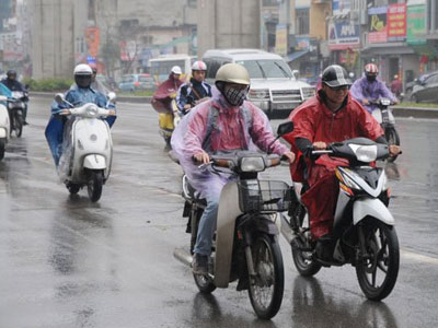 Miền Bắc có mưa, trời giảm nồm