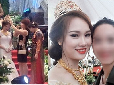 Nam Định: Xôn xao đám cưới cô dâu đội vương miện gần 4 tỷ, xe dâu chục tỷ