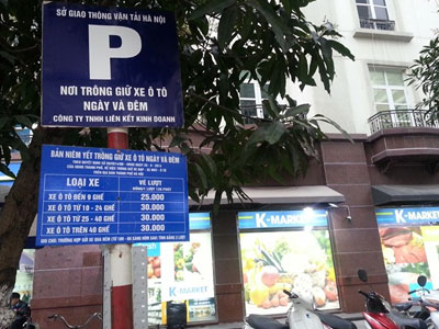 Ma trận bảng thu phí gửi ôtô vây chung cư cao cấp