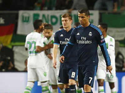 BBC im tiếng, Real thua sốc 0-2 trước Wolfsburg