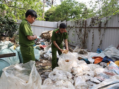 Thu giữ hơn 10 tấn măng ngâm ủ chưa rõ nguồn gốc
