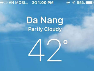 Người Đà Nẵng như thiêu như đốt với nắng nóng 42 độ C