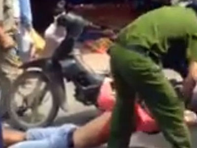 Trung tá công an thông tin vụ cấp dưới đánh người bán rong ngất xỉu