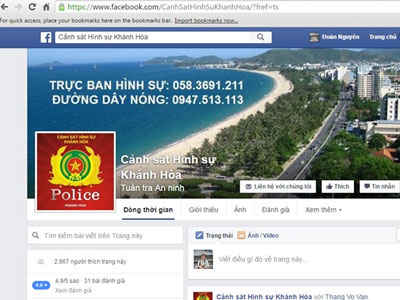 Cảnh sát hình sự lập Facebook tấn công tội phạm