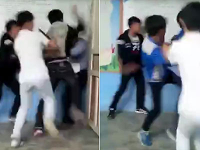 Không chịu nộp bài, gần chục học sinh lao vào đánh hội đồng thầy giáo ngay giữa lớp học