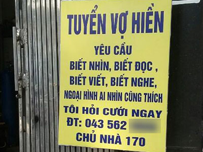 Người đàn ông treo bảng “tuyển vợ hiền, hỏi cưới ngay” trần tình sự việc gây choáng