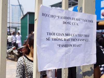 Chợ container đóng cửa do hoạt động trái phép, khách hàng thất vọng ra về