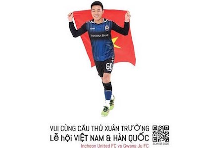 Lương Xuân Trường “đắt show” quảng cáo ở Hàn Quốc