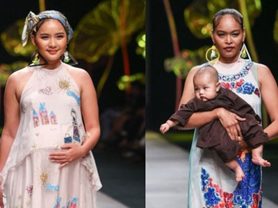 Như Thảo vác bầu 4 tháng, Thu Hằng bế con lên sàn diễn
