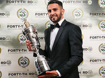Riyad Mahrez giành danh hiệu Cầu thủ hay nhất năm của PFA
