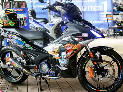 Exciter 150 phong cách xăm nghệ thuật Nhật Bản