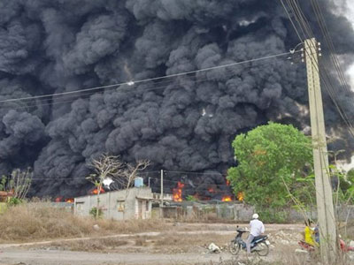 Kho phế liệu ở Đồng Nai cháy nổ dữ dội