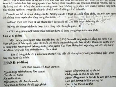“Người Việt không biết xếp hàng” vào đề Văn lớp 9