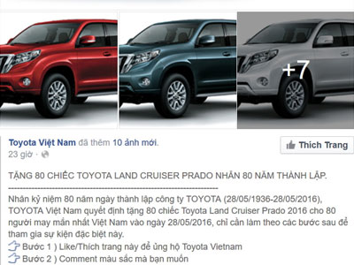 Hàng vạn người “sập bẫy” trúng ô tô tiền tỷ qua Facebook
