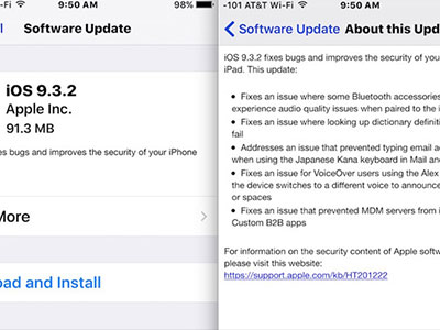 Apple phát hành iOS 9.3.2 vá lỗi iPhone SE, iPad