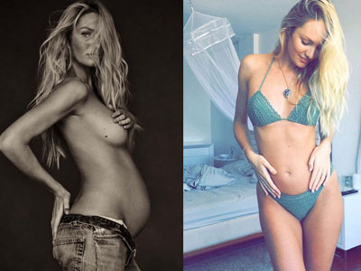"Thiên thần nội y nóng bỏng nhất thế giới" chụp ảnh bán nude khoe bụng bầu
