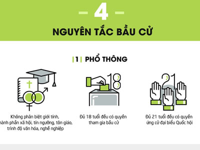 4 nguyên tắc cơ bản về bầu cử ở Việt Nam