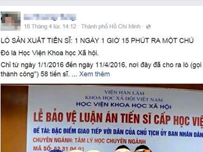 Tất cả luận văn tiến sĩ phải được công khai trên mạng