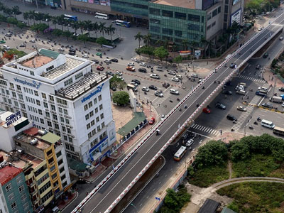 Cầu vượt nhẹ thứ 8 ở Hà Nội được thông xe