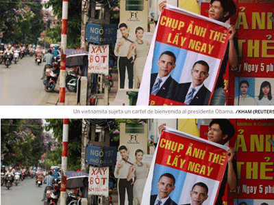 Báo ngoại nhầm ảnh quảng cáo thành "poster chào đón Obama" tại Việt Nam