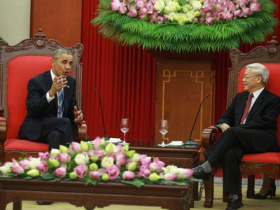 Tổng thống Mỹ Obama hội kiến Tổng bí thư Nguyễn Phú Trọng