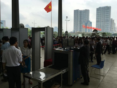 Trung tâm Hội nghị Quốc gia Mỹ Đình chuẩn bị đón ông Obama