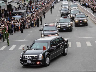Chi tiết đoàn xe hộ tống Tổng thống Obama ở Sài Gòn