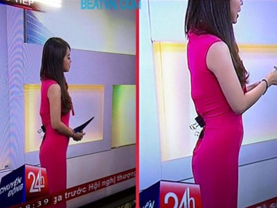 MC Chuyển động 24h nói về sự cố kẹp váy khi lên sóng