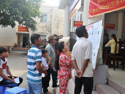 Một tổ bầu cử bị hủy kết quả vì phát hiện vi phạm