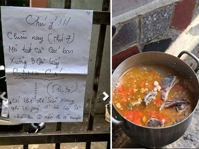 Tờ giấy thông báo ở khu nhà trọ khiến sinh viên bất ngờ