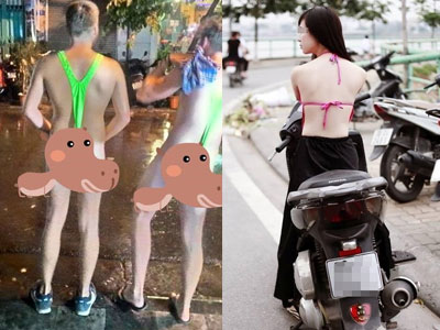 Trời đã nóng, nhìn cảnh gái Việt trai Tây "mặc như không" càng thêm hốt hoảng