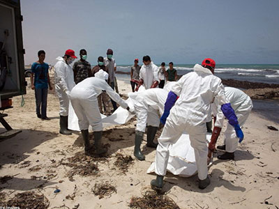133 xác người di cư dạt vào bờ biển Libya trong vài ngày