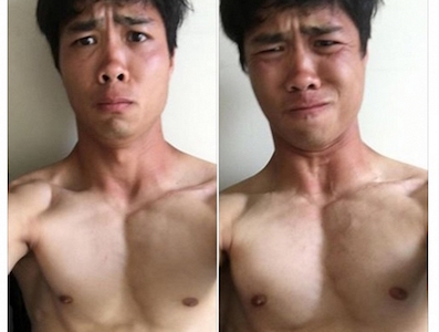 Công Phượng học Ronaldo, gồng mình khoe bụng 6 múi