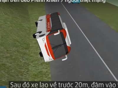 Clip mô phỏng tai nạn thảm khốc ở đèo Prenn