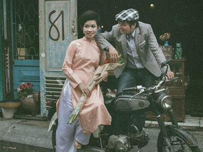 Ảnh cưới hoài cổ tái hiện Sài Gòn những năm 80