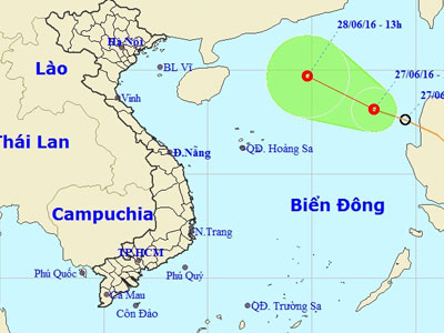 Áp thấp nhiệt đới lại xuất hiện trên Biển Đông