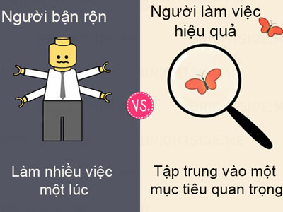 Sự khác biệt giữa người bận rộn với người làm việc hiệu quả
