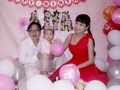 Con gái Lê Kiều Như đáng yêu khi tròn 1 tuổi