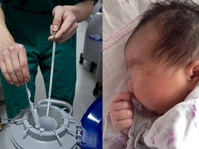 Bé gái chào đời từ phôi trữ lạnh cách đây 18 năm
