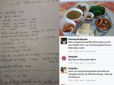 Cao thủ: Nhà 5 người, tiêu 3 triệu/tháng