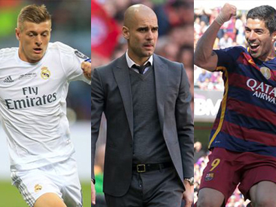 Pep Guardiola muốn đưa Suarez và Kroos về Man City