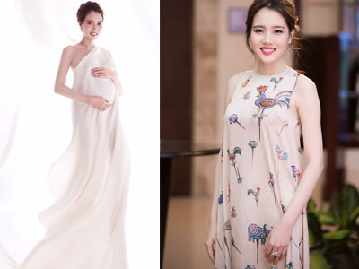 Vợ Ngô Quang Hải khoe ảnh mang bầu lần hai