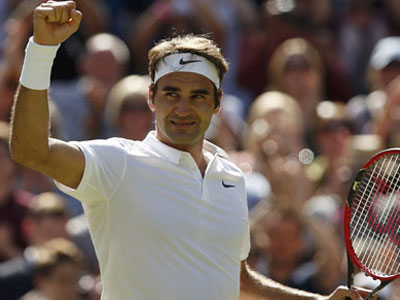 Federer vượt khó, vào bán kết Wimbledon