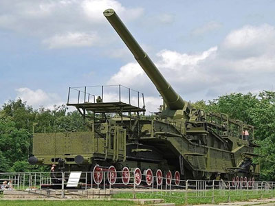 Rợn người trước siêu pháo 340 tấn, nòng 305mm của Nga