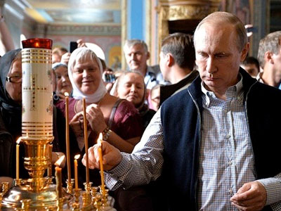 Putin đến tu viện cầu nguyện cho binh sĩ hy sinh tại Syria