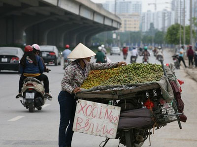"Luật ngầm" của dân buôn hoa quả vỉa hè