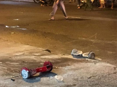 Xe điện cân bằng phát nổ ở trung tâm Sài Gòn