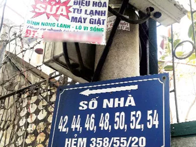 Nực cười chuyện tìm số nhà... 50 mét vuông